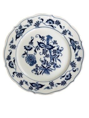 Blue Danube China Salad Plate 8.75” w/ Ribbon Banner Backstamp Farmhouse